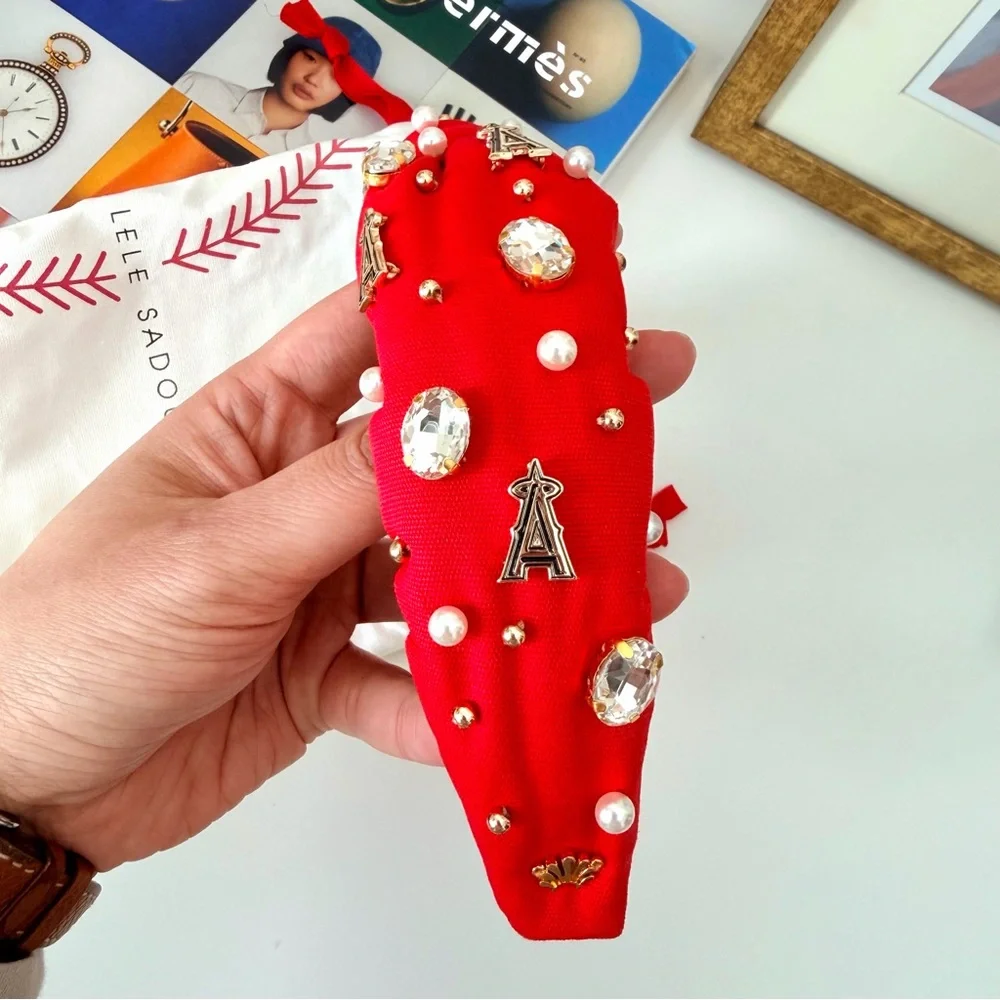 Lele Sadoughi MLB Los Angeles Angels‎ Embellished Headband